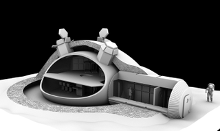 Illustration for article titled This Is What the First Lunar Base Could Really Look Like